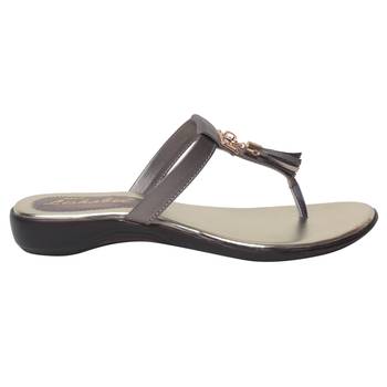 Women Grey Synthetic Flats 2