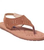 Women Synthetic Tan Sandal