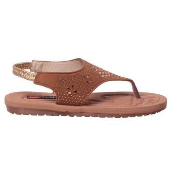 Women Synthetic Tan Sandal 2