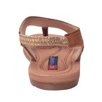 Women Synthetic Tan Sandal 4