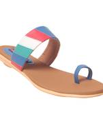 Women Synthetic Blue Sandal