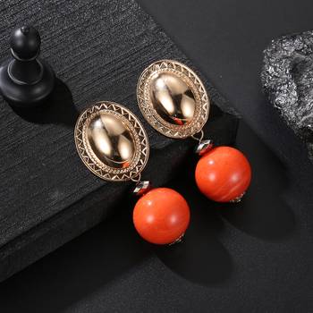 Orange earrings 2