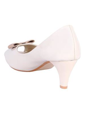 Synthetic Stylish Fancy nude heel Sandal For Women 3