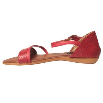 Women Synthetic Red Sandal 3