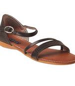 Women Synthetic Black Sandal