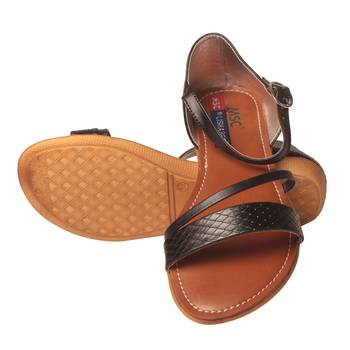 Women Synthetic Black Sandal 5