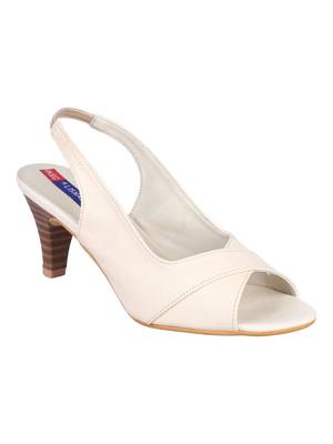 mesh Stylish Fancy beige heel Sandal For Women 1