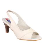 mesh Stylish Fancy beige heel Sandal For Women