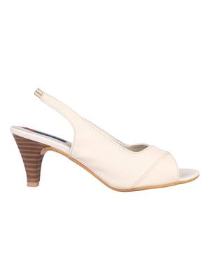 mesh Stylish Fancy beige heel Sandal For Women 2