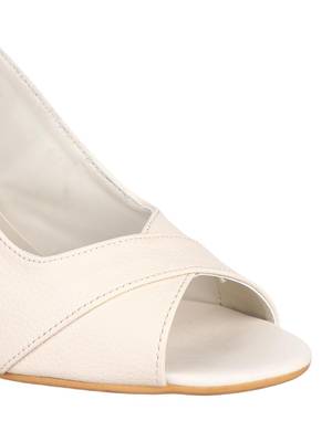 mesh Stylish Fancy beige heel Sandal For Women 5