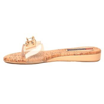 women Synthetic Beige Flats 3