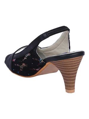 mesh Stylish Fancy beige heel Sandal For Women 3