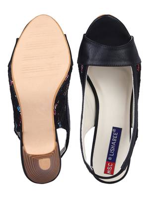 mesh Stylish Fancy beige heel Sandal For Women 4