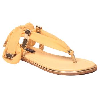 women Synthetic Yellow Sandals 1