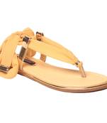 women Synthetic Yellow Sandals