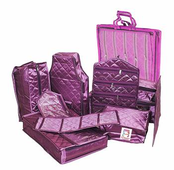 Atorakushon Marriage Set Saree Blouse Cover Pouch dulhan set Storage Organizer Jewellery Kit Make Up Kit Gift Vanity Box 1