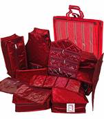 Atorakushon Marriage Set Saree Blouse Cover Pouch dulhan set Storage Organizer Jewellery Kit Make Up Kit Gift Vanity Box