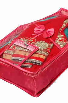 Atorakushon Marriage Set Saree Blouse Cover Pouch dulhan set Storage Organizer Jewellery Kit Make Up Kit Gift Vanity Box