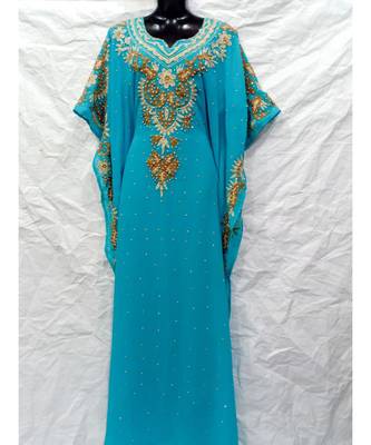 Sky Blue Color Embridery Kaftan 1