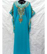 Sky Blue Color Embridery Kaftan