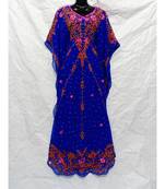 Blue Color Embrodery Farasha