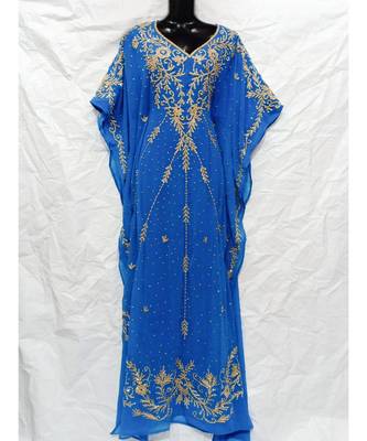 Sky Blue Color Embridery Kaftan 1