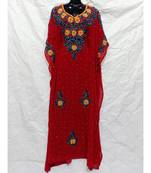 Red  Color Embrodery Farasha