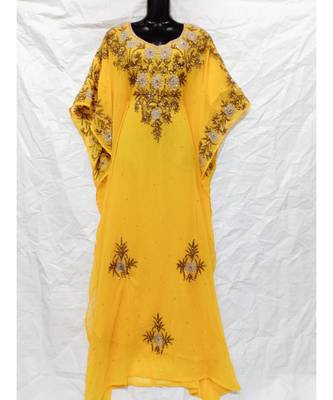 Yellow  Color Embrodery Farasha 1