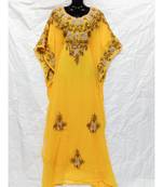 Yellow  Color Embrodery Farasha