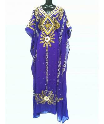 Purple  Color Embrodery Farasha 1