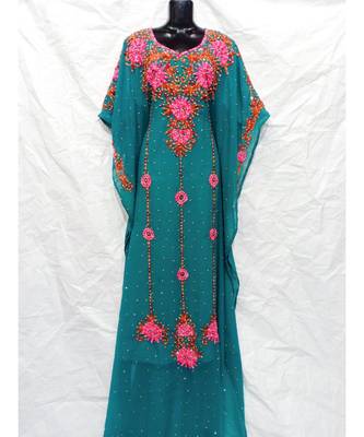 Sky Blue Color Embridery Kaftan 1