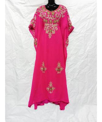 Pink Color Embroidery Farasha 1