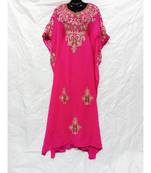 Pink Color Embroidery Farasha