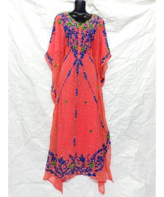 Light Peach  Color Embroidery Farasha 1