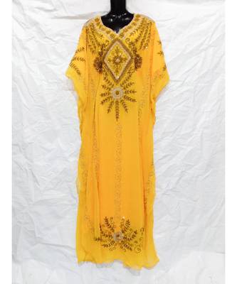 Yellow  Color Embrodery Farasha 1