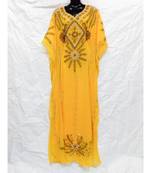 Yellow  Color Embrodery Farasha