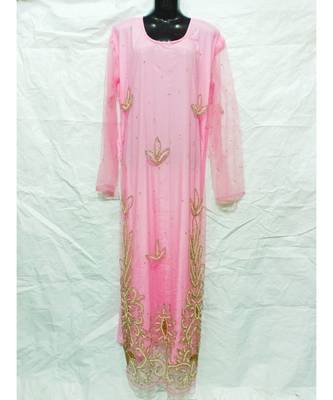 Baby Pink  Color Embroidery Farasha 1