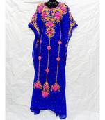 Blue Color Embrodery Farasha