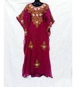 Burgundy  Color Embroidery Farasha