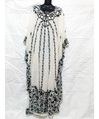 White  Color Embroidery Farasha 1