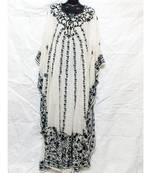 White  Color Embroidery Farasha