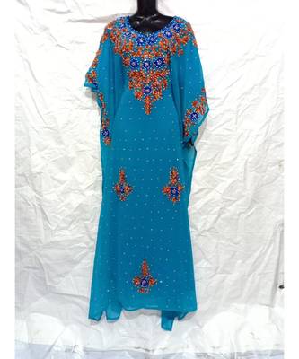 Sky Blue Color Embridery Kaftan 1