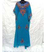 Sky Blue Color Embridery Kaftan