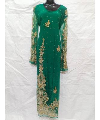 Green  Color Embroidery Farasha 1