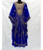 Blue Color Embroidery Farasha