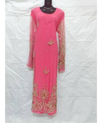 Pink Color Embroidery Farasha 1