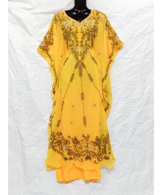 Yellow  Color Embrodery Farasha 1