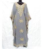 Grey  Color Embroidery Farasha