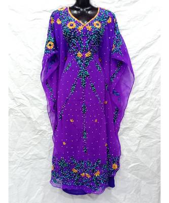 Purple  Color Embrodery Farasha 1