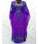 Purple  Color Embrodery Farasha